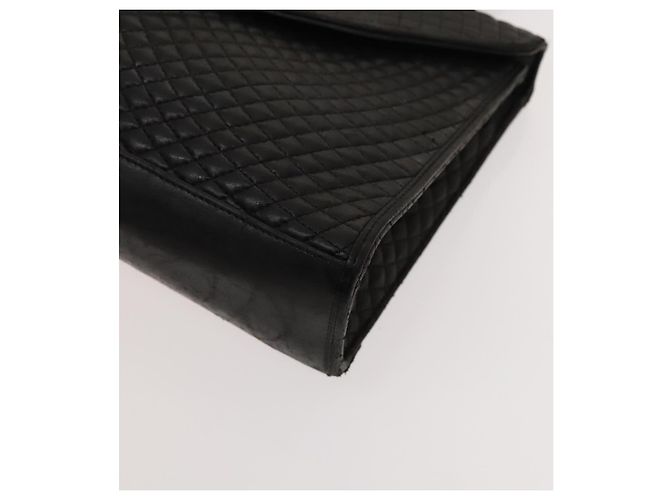 BALLY Borsa a Mano in Pelle PVC 2 Set Nero Marrone Oro Auth 131567 D'oro - vista 16