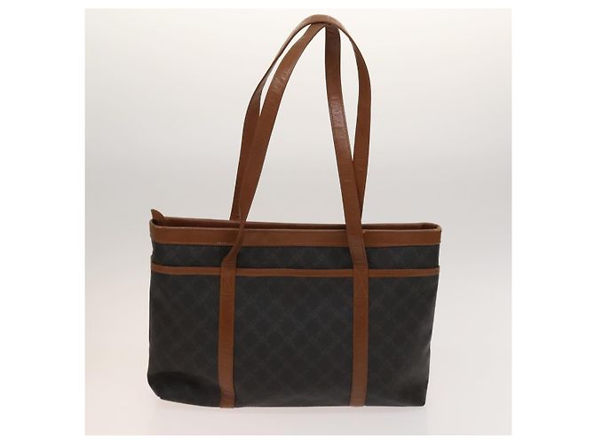 BALLY Borsa a Mano in Pelle PVC 2 Set Nero Marrone Oro Auth 131567 D'oro - vista 3