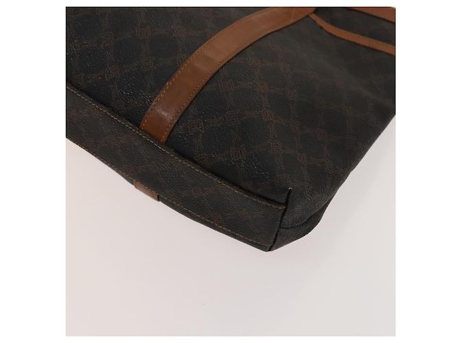 BALLY Borsa a Mano in Pelle PVC 2 Set Nero Marrone Oro Auth 131567 D'oro - vista 8