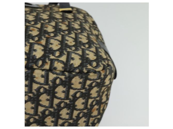 Christian Dior Trotter Canvas Handtasche Navy Gold Auth bs27680 Golden Marineblau - Ansicht 14