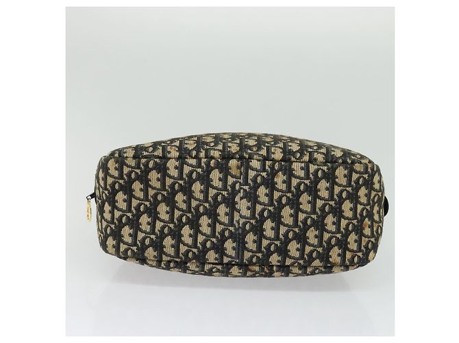 Christian Dior Trotter Canvas Handtasche Navy Gold Auth bs27680 Golden Marineblau - Ansicht 5