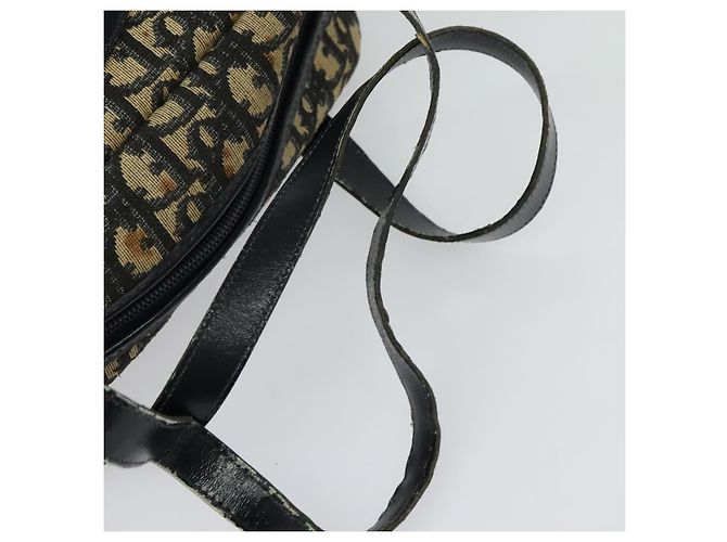 Christian Dior Trotter Canvas Handtasche Navy Gold Auth bs27680 Golden Marineblau - Ansicht 7