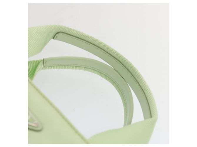 PRADA Borsa a Mano Nylon 2 vie Verde Chiaro Auth 68918AV Blu chiaro - vista 14