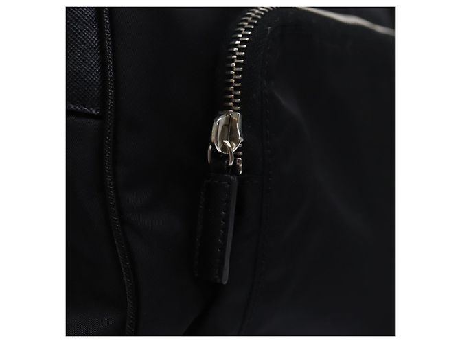 Borsa a Spalla PRADA in Nylon e Pelle Nera Auth am6182V Nero - vista 20