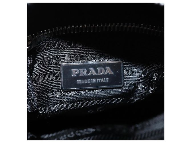 Borsa a Spalla PRADA in Nylon e Pelle Nera Auth am6182V Nero - vista 21