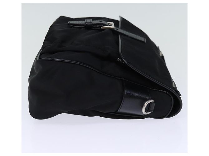 Borsa a Spalla PRADA in Nylon e Pelle Nera Auth am6182V Nero - vista 3