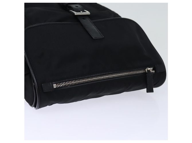 Borsa a Spalla PRADA in Nylon e Pelle Nera Auth am6182V Nero - vista 5