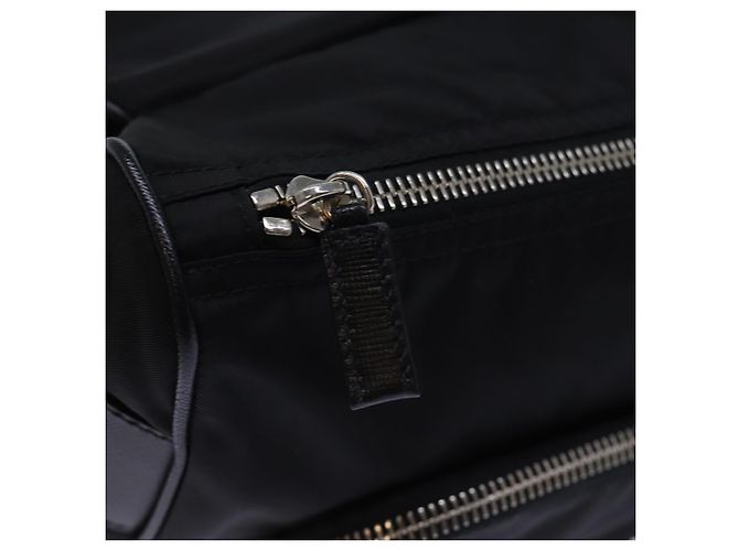 Borsa a Spalla PRADA in Nylon e Pelle Nera Auth am6182V Nero - vista 8