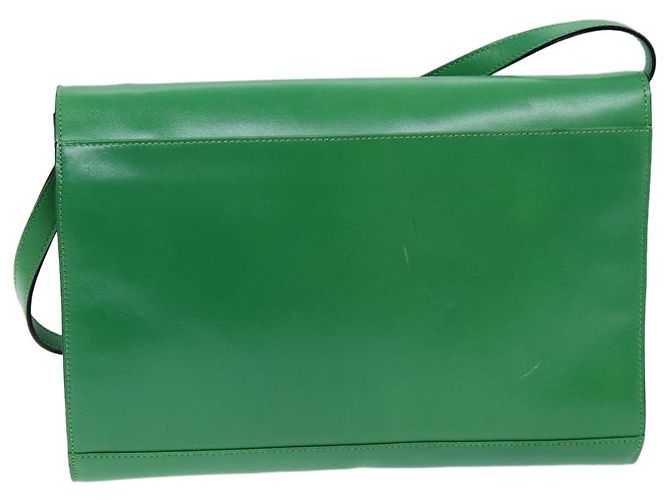 Céline Borsa a Spalla in Pelle Verde CELINE Auth 75227AV - vista 2