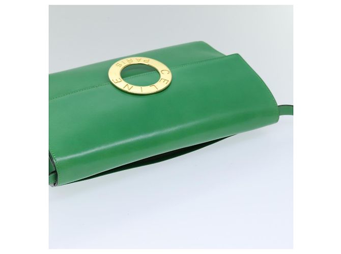 Céline Borsa a Spalla in Pelle Verde CELINE Auth 75227AV - vista 6