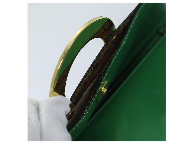Céline Borsa a Spalla in Pelle Verde CELINE Auth 75227AV - vista 9