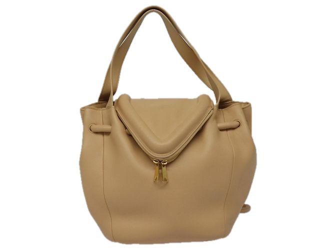 BOTTEGA VENETA Bolso de mano de cuero 2 en 1 Beige Auth hk1443V - vista 13