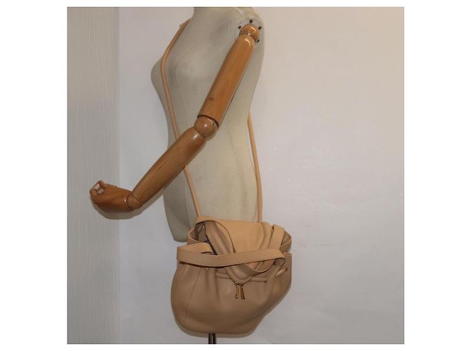 BOTTEGA VENETA Bolso de mano de cuero 2 en 1 Beige Auth hk1443V - vista 24