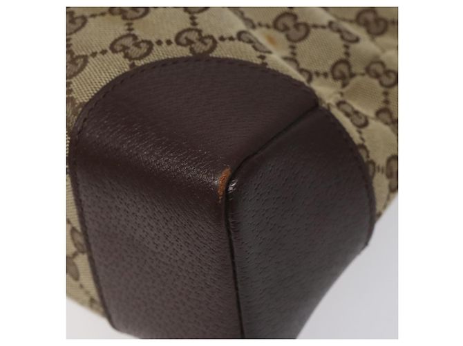 Borsa a Spalla GG Canvas Gucci Beige Argento 110054 Auth ep7544 - vista 10