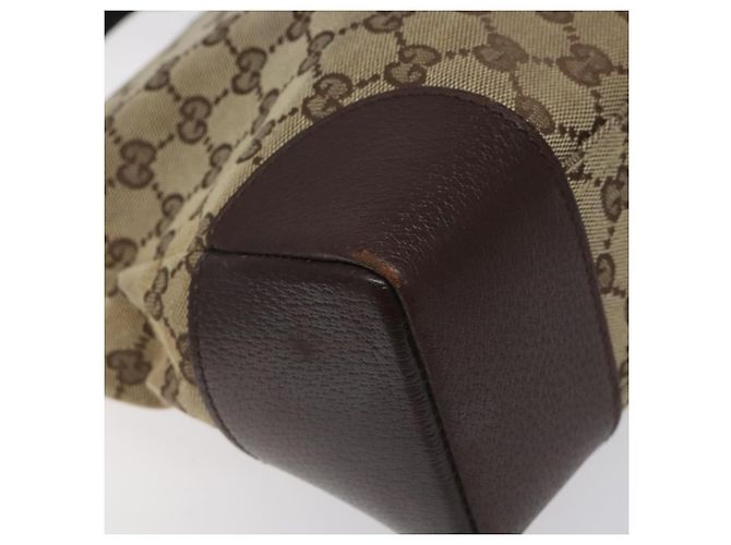 Borsa a Spalla GG Canvas Gucci Beige Argento 110054 Auth ep7544 - vista 11