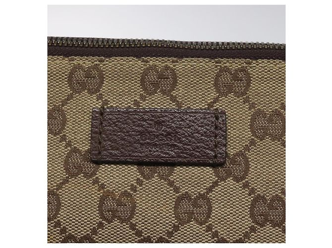 Borsa a Spalla GG Canvas Gucci Beige Argento 110054 Auth ep7544 - vista 14