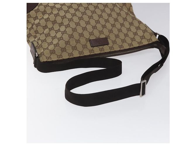 Borsa a Spalla GG Canvas Gucci Beige Argento 110054 Auth ep7544 - vista 7