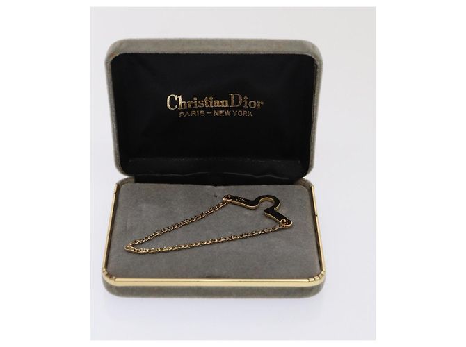 Krawatte Christian Dior Kette Metall Goldton Auth 85891 - Ansicht 8