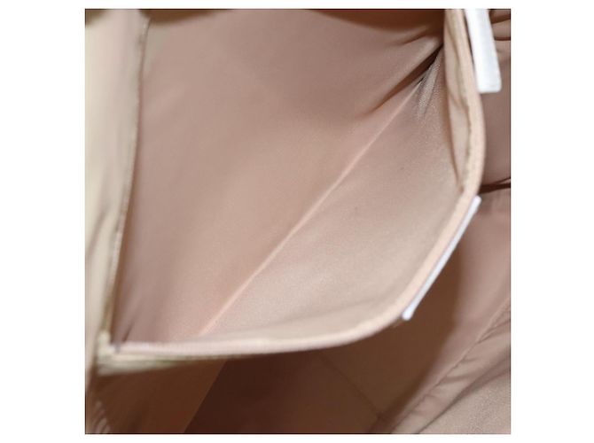 Borsa tote in tela Trotter Christian Dior bianca argento Auth mr1118V - vista 20