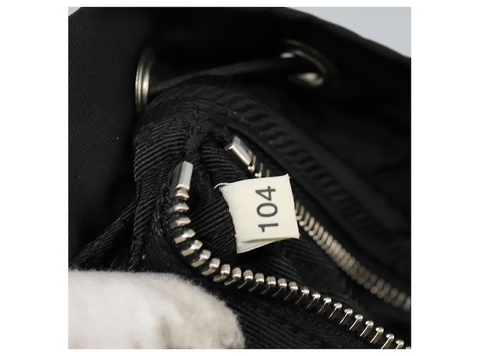Borsa a Spalla PRADA Nylon Nero Oro Auth BD928V D'oro - vista 12