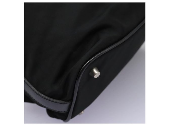 Borsa a Spalla PRADA Nylon Nero Oro Auth BD928V D'oro - vista 16