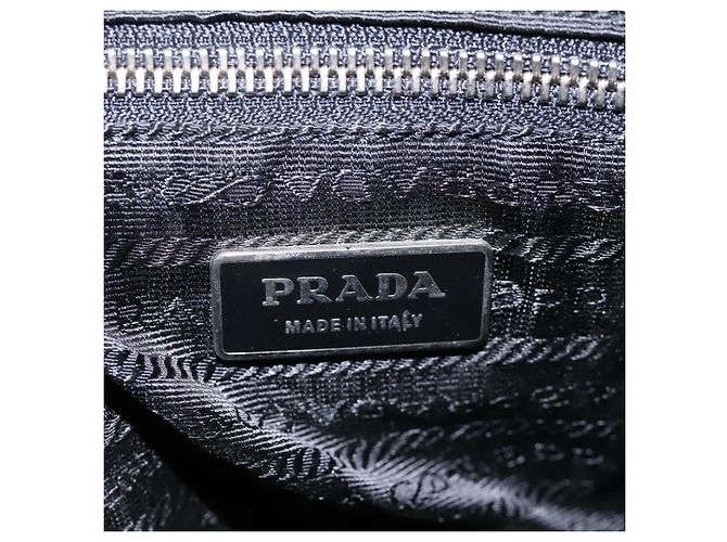 Borsa a Spalla PRADA Nylon Nero Oro Auth BD928V D'oro - vista 22