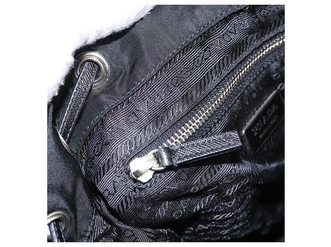 Borsa a Spalla PRADA Nylon Nero Oro Auth BD928V D'oro - vista 25