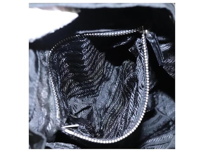 Borsa a Spalla PRADA Nylon Nero Oro Auth BD928V D'oro - vista 26