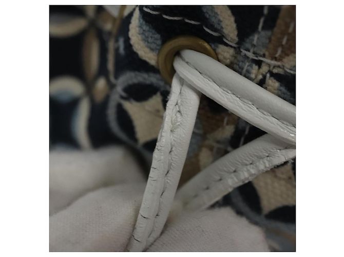 Céline Borsa a Spalla CELINE in Tela Blu Beige Bianco Auth EC472V - vista 10