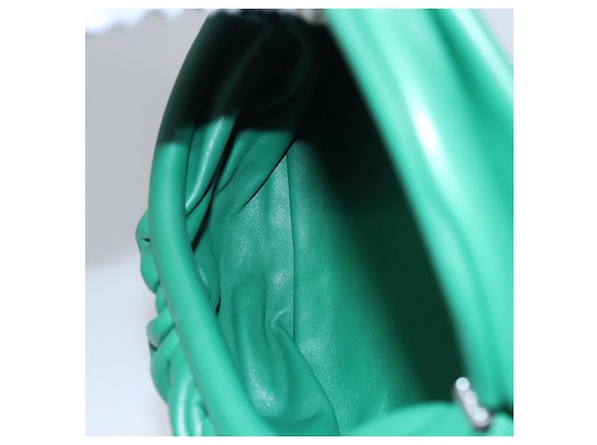 Autre Marque Borsa a Spalla in Pelle Bottega Veneta con Catena Verde Auth EC599V - vista 19