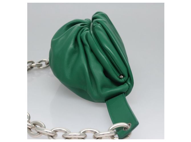 Autre Marque Borsa a Spalla in Pelle Bottega Veneta con Catena Verde Auth EC599V - vista 3