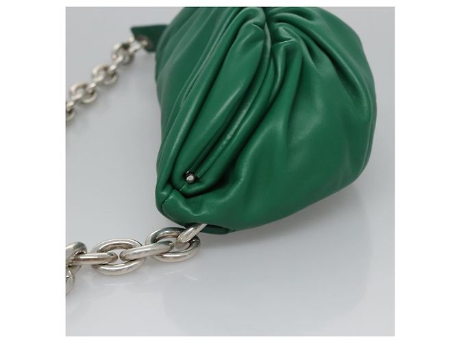 Autre Marque Borsa a Spalla in Pelle Bottega Veneta con Catena Verde Auth EC599V - vista 4