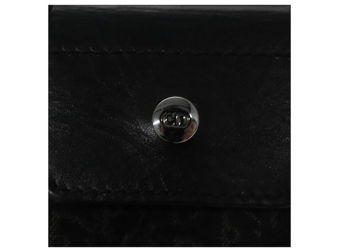 Pochette a spalla in tela Trotter Christian Dior nera Auth EC611V Nero - vista 10