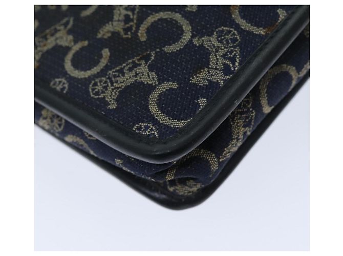 Céline Clutch in tela Macadam C di CELINE in blu Auth bs14643 Blu navy - vista 11