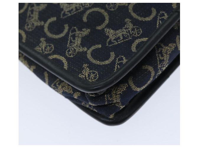 Céline Clutch in tela Macadam C di CELINE in blu Auth bs14643 Blu navy - vista 9