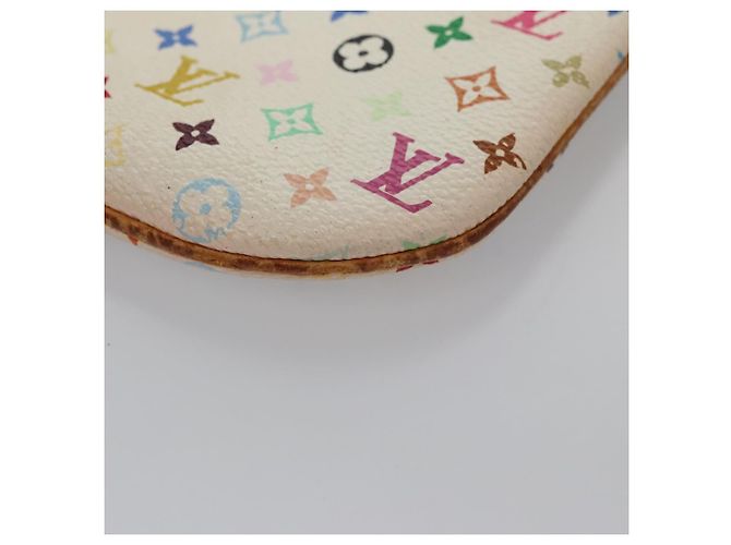 LOUIS VUITTON Pochette MM Monogram Multicolore Bianco M60028 LV Auth 110453 - vista 12