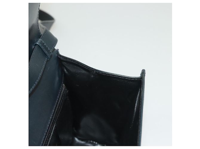 Borsa a Spalla Gancini in Pelle Salvatore Ferragamo Blu Navy Oro Auth 131463 D'oro - vista 18