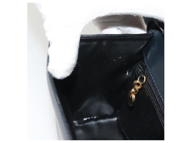 Borsa a Spalla Gancini in Pelle Salvatore Ferragamo Blu Navy Oro Auth 131463 D'oro - vista 19