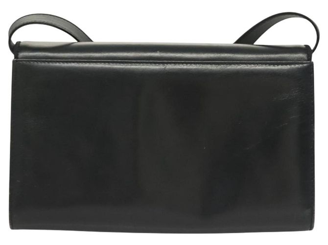 Borsa a Spalla Gancini in Pelle Salvatore Ferragamo Blu Navy Oro Auth 131463 D'oro - vista 2