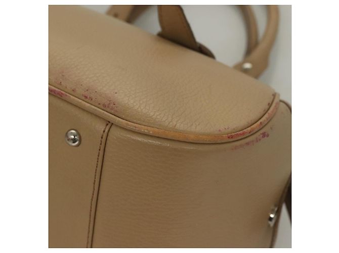 Burberry Borsa a mano in pelle beige argento Auth ep9861 - vista 10