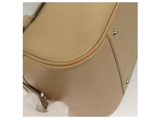 Burberry Borsa a mano in pelle beige argento Auth ep9861 - vista 14