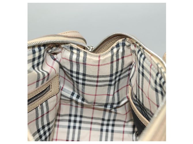 Burberry Borsa a mano in pelle beige argento Auth ep9861 - vista 20