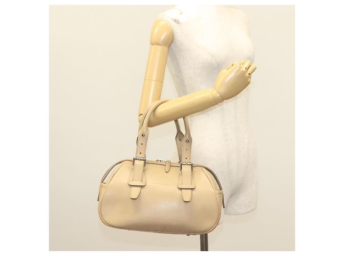 Burberry Borsa a mano in pelle beige argento Auth ep9861 - vista 23