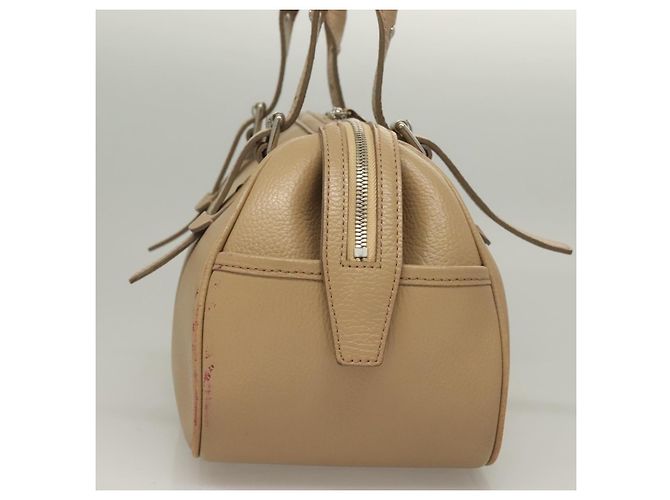 Burberry Borsa a mano in pelle beige argento Auth ep9861 - vista 3