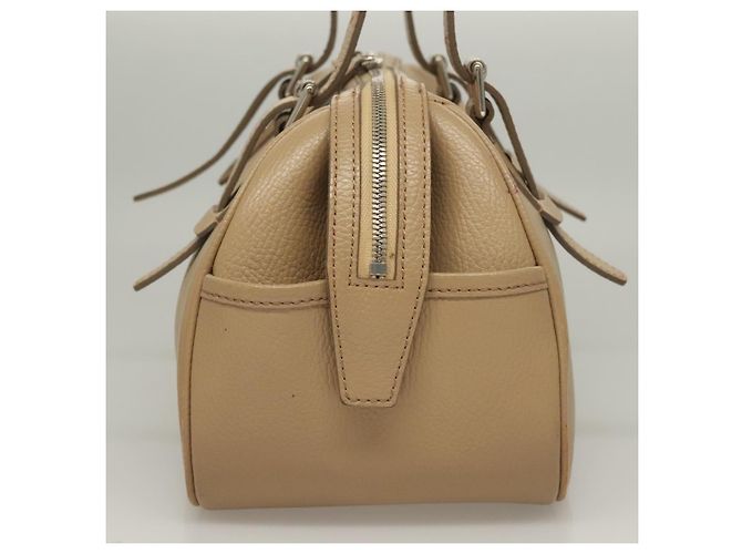 Burberry Borsa a mano in pelle beige argento Auth ep9861 - vista 4