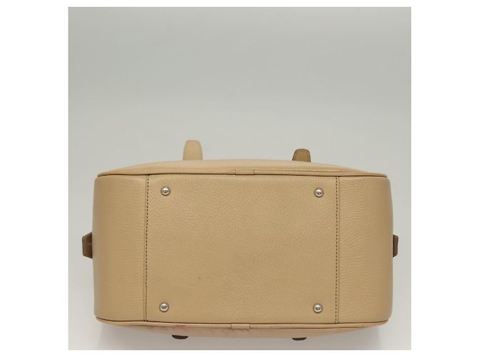 Burberry Borsa a mano in pelle beige argento Auth ep9861 - vista 6
