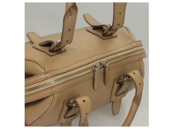 Burberry Borsa a mano in pelle beige argento Auth ep9861 - vista 7