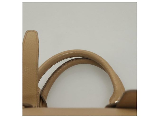 Burberry Borsa a mano in pelle beige argento Auth ep9861 - vista 9