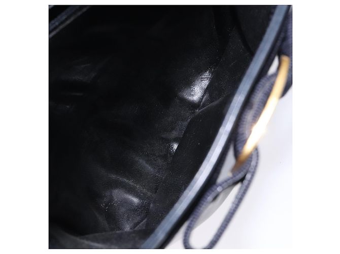 Borsa a mano Vala in pelle blu navy e oro di Salvatore Ferragamo Auth bs27825 D'oro - vista 20