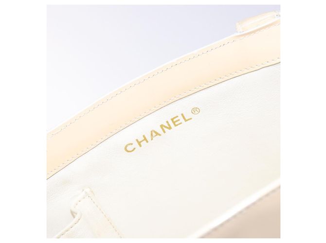 CHANEL Tote Bag Emaille Beige Gold CC Auth bs27673 Golden - Ansicht 17